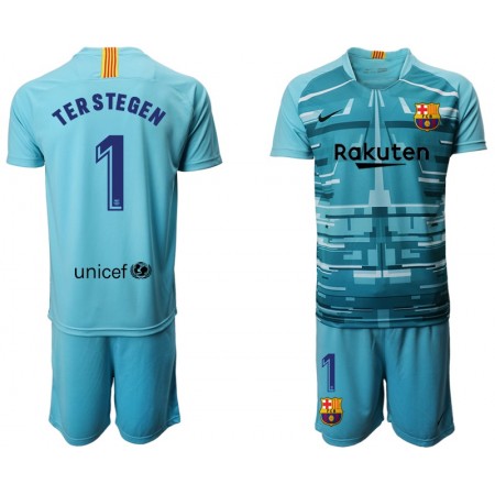 Billiga Fotbollströjor FC Barcelona Målvakt TER STEGEN 1 Barn tröja III 2019/20 Kortärmad